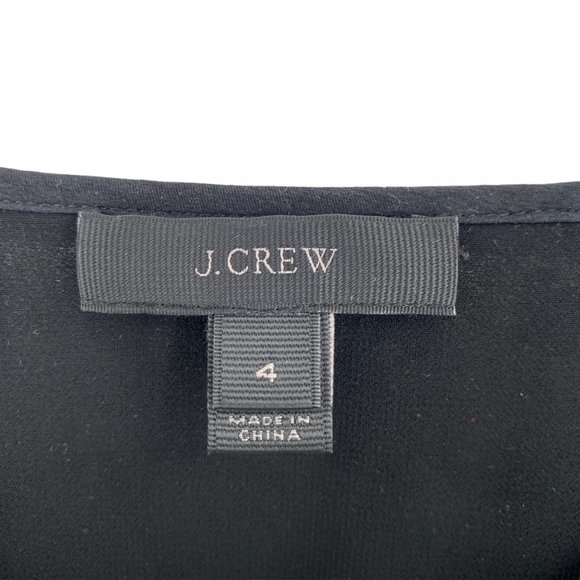 J. Crew Black Sleeveless Ruffle Cap Sleeve Top - Picture 8 of 11